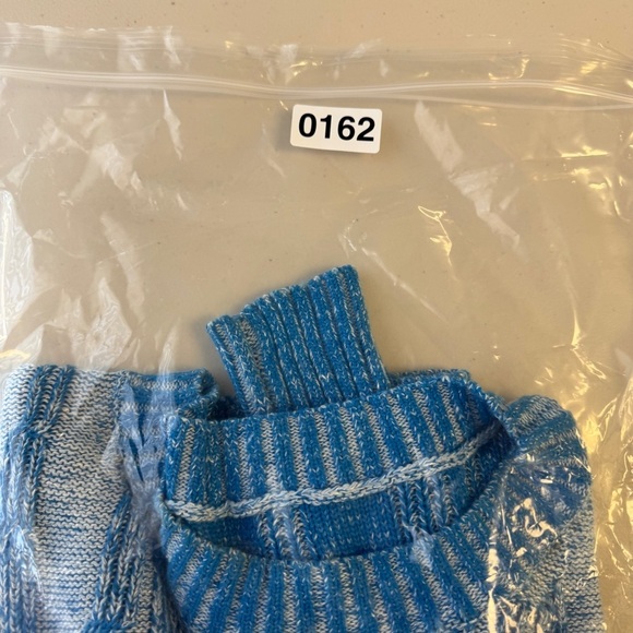 Pilcro High-Low Hem Lightweight Knit Blue Striped Women's Sweater Size XXS - Picture 13 of 13